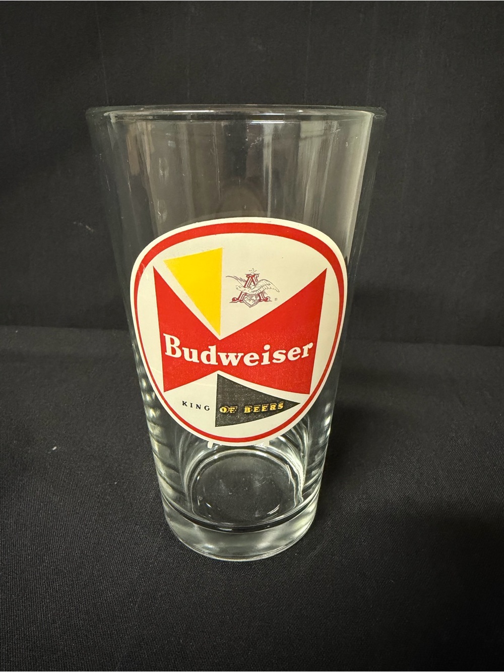 Vintage Budweiser King of Beers Beer Glass Retro Barware